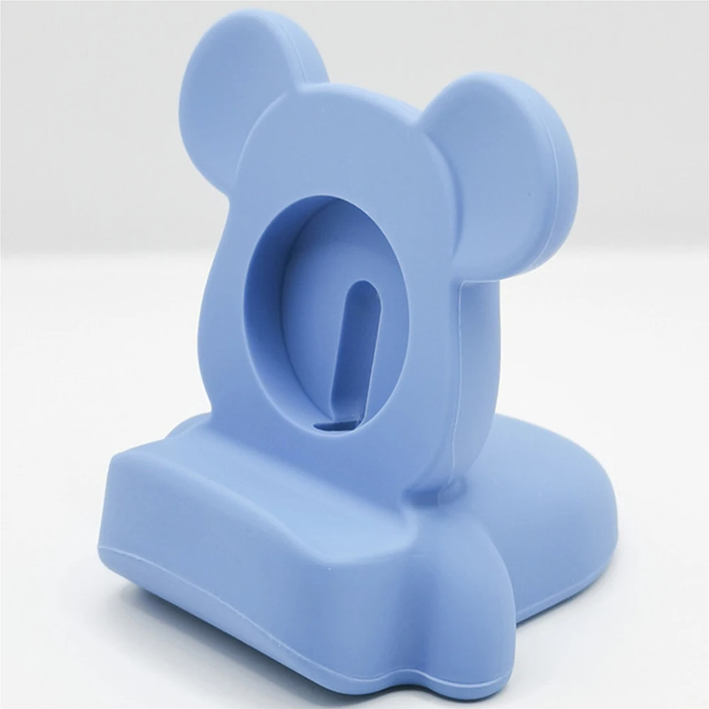 Silicone Charger  For Apple Watch Stand Series Ultra 8 7 6 5 4 3 SE Iwatch Cartoon Cute Bear Charging Desktop Holder Accessories