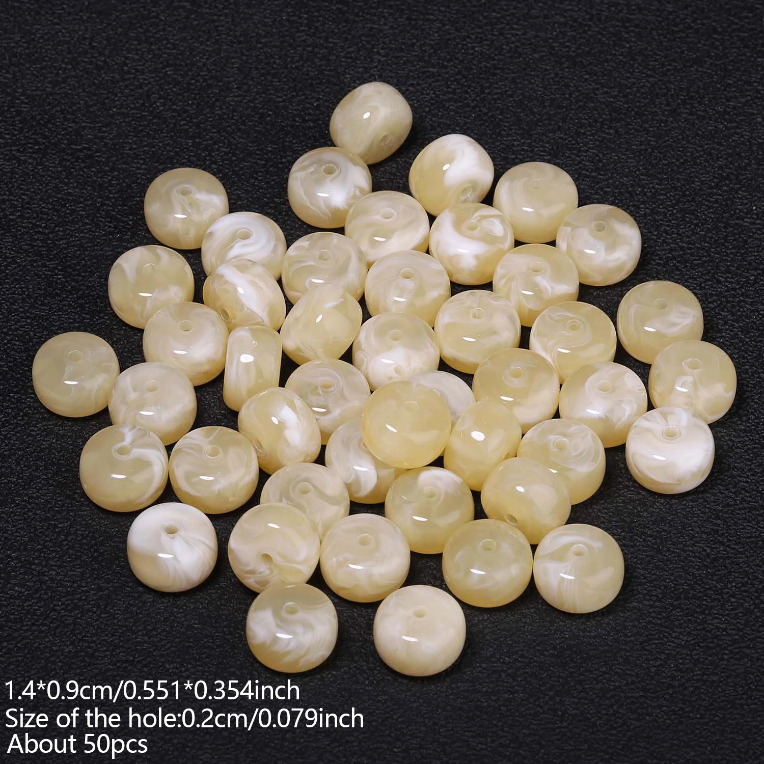 Farbige Acryl-Flachperlen 9x14mm Lose Spacer-Rondelle-Perlen für DIY-Ohrringe, Armbänder, Halsketten und Schmuckherstellung Zubehör – Detail 5