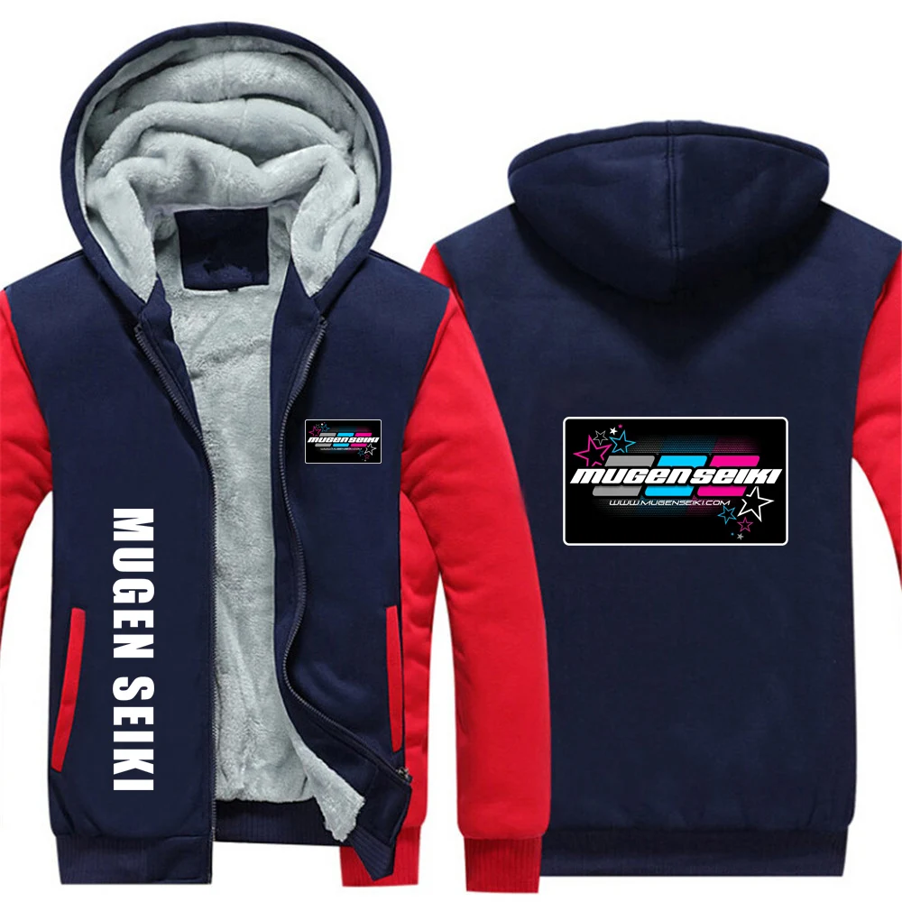 Mugen Seiki Autumn Winter Jacket Men Fleece Thick Warm Cotton Hoodies Casual Multi-Pockets High Quality Warm Lining Coat