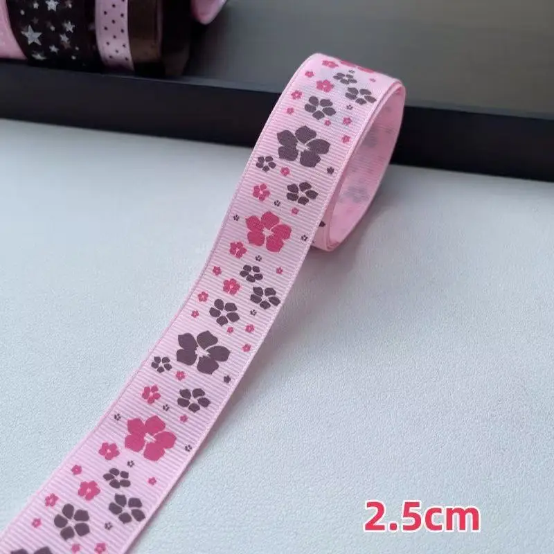 12-teiliges Set aus rosa-braunen gestreiften Bändern, Kombination aus Spitze, handgemachte Schleifen, Haaraccessoires, Geschenkverpackung, DIY-Material, Geschenk – Detail 6