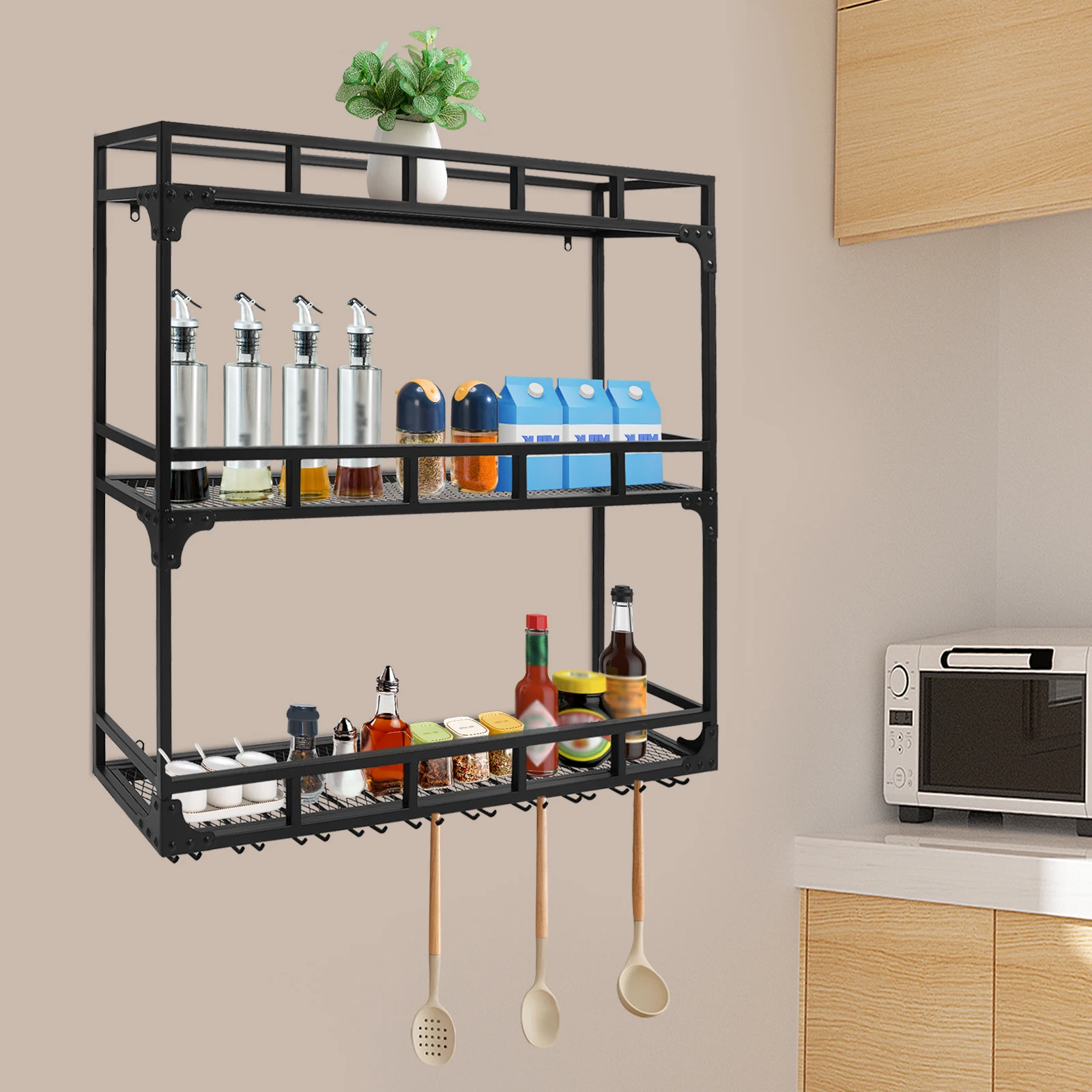 

3-уровневая настенная полка для вина, настенный держатель для бутылок, стеклянная полка, декоративная полка для вина