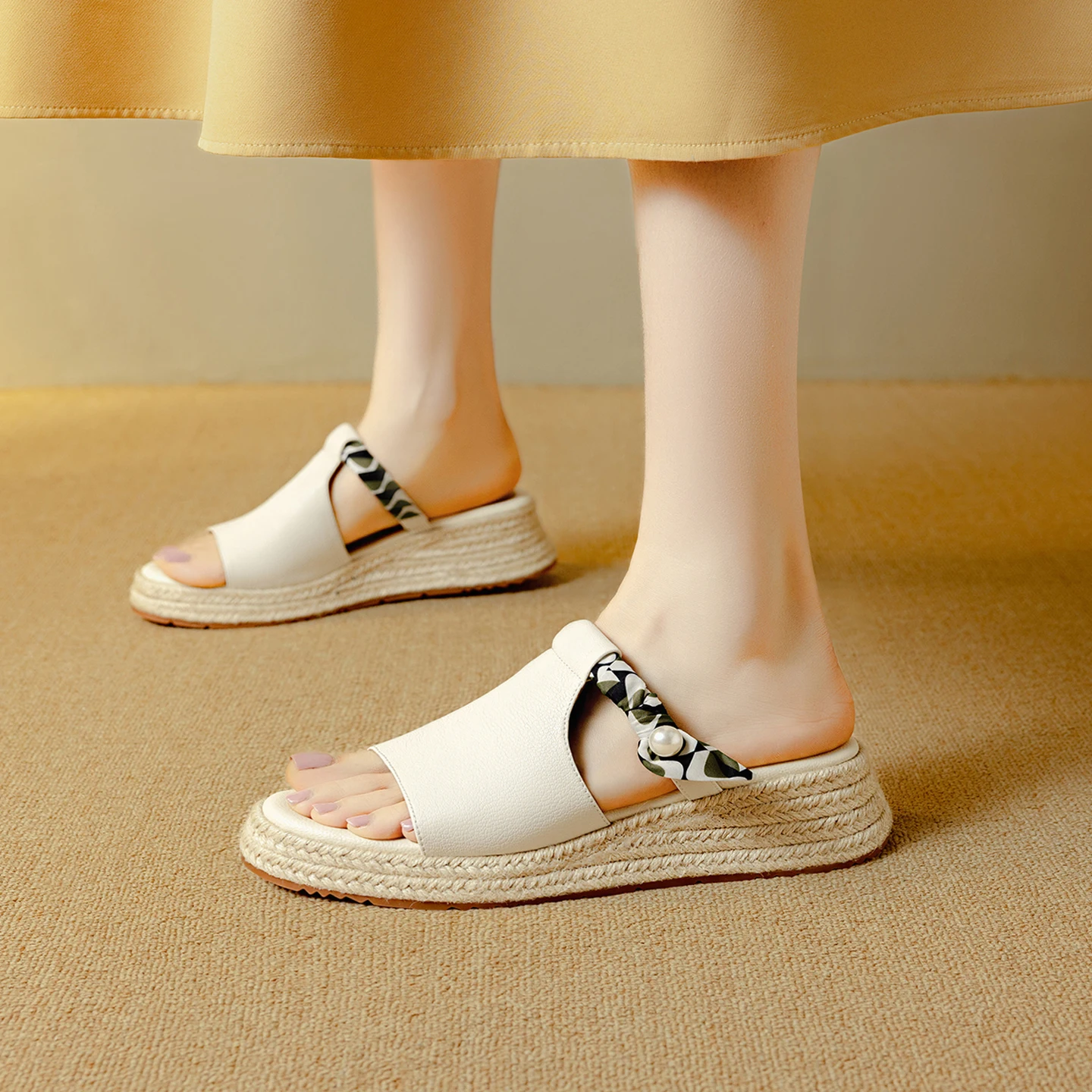 2026 new summer women sandals natural leather plus size 22-25cm cowhide+pigskin+sheepskin mules high heel women slippers fashion