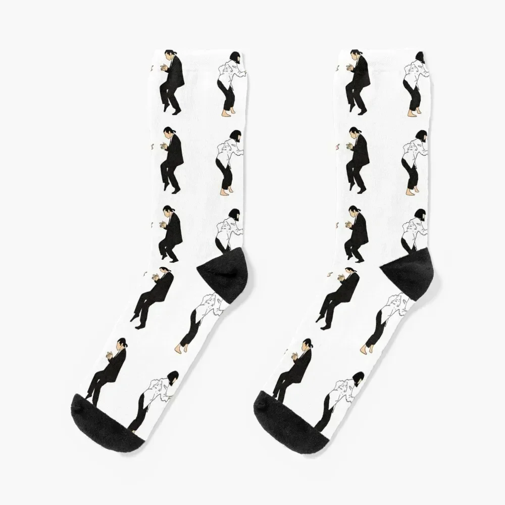 

Pulp Fiction | Dancing Scene | Transparent Socks Climbing Novelties soccer anti-slip new in's Socks For Girls Men's