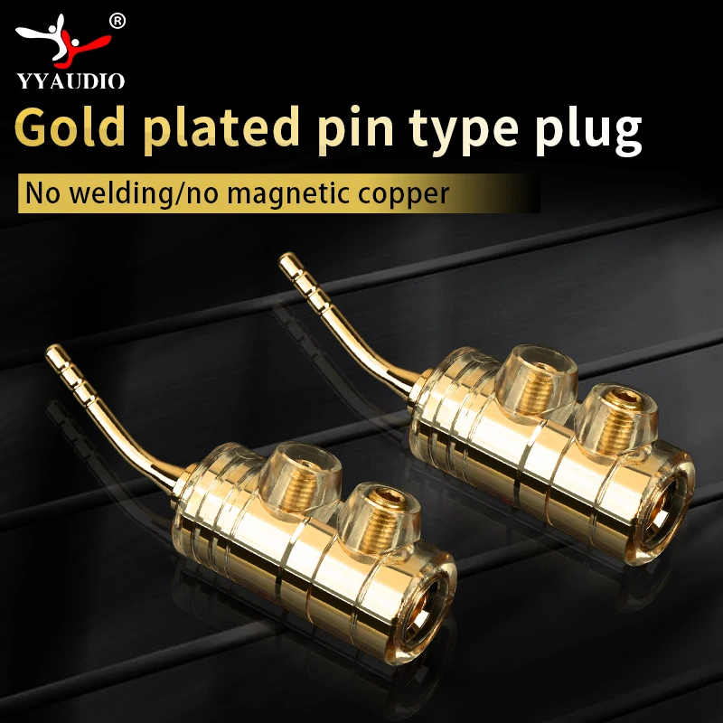 

8PCS Pure Copper Gold Plated HIFI Banana Plug Banana Connector Male Speaker Plug for Equipment Such as AMP Mixer Speakers etc