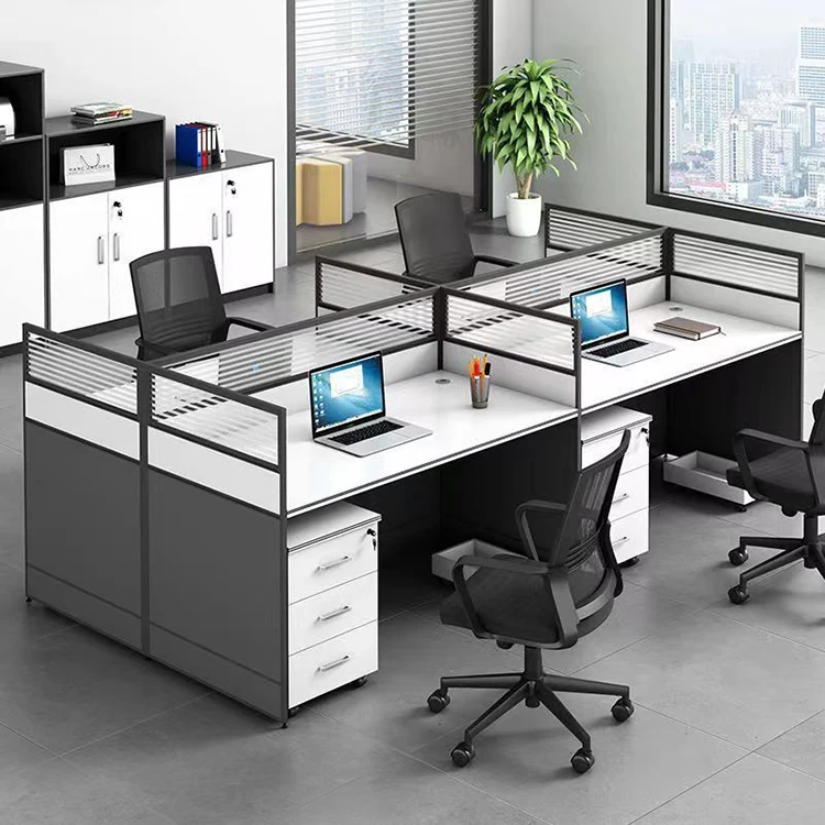 

4 Seater Work Bench Modular Office Desk Call Center Partition Table