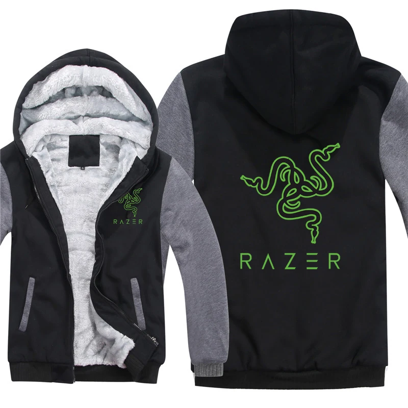 Razer Hoodies Men Fashion Coat Pullover Fleece Liner Jacket Razer Hardware Game Nvidia Sweatshirts Hoody