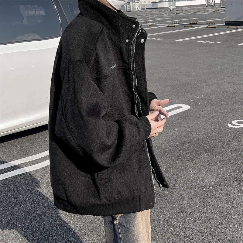 

Wool Blend Coat Winter Coats For Men Mens Cowl Hood Capuchin Cowling Cover Cap Covering Hat Crown Topper Lid Coif Bonnet Fashion