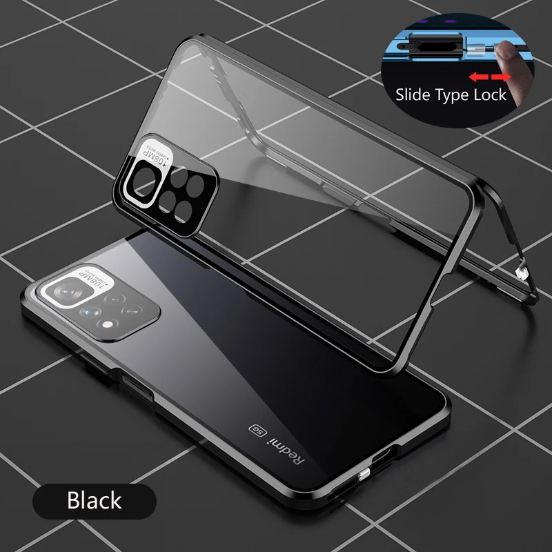 NONE 360-Degree Metal Magnetic Case Clear Xiaomi Redmi Note 13 Pro Plus 5G 5