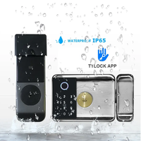 TTLOCK double-sided Biometric fingerprint  password unlocking  outdoor door dedicated smart lock Wiring free waterproof