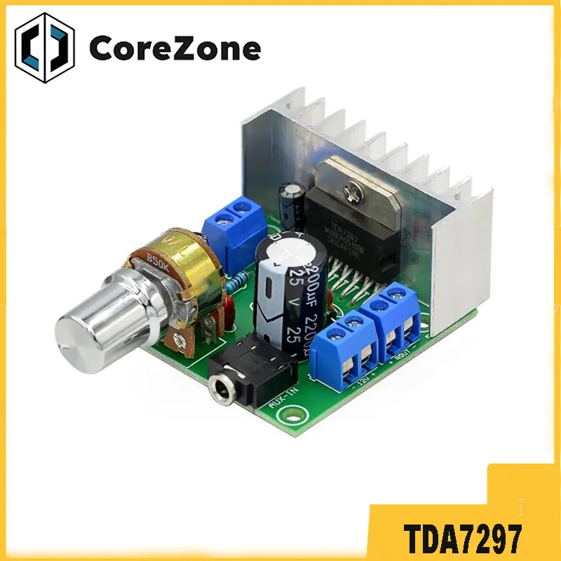 TDA7297 Power Amplifier Board DC 12V 2.0 Dual Channel 15W+15W Electronic DIY Amplifier Kit