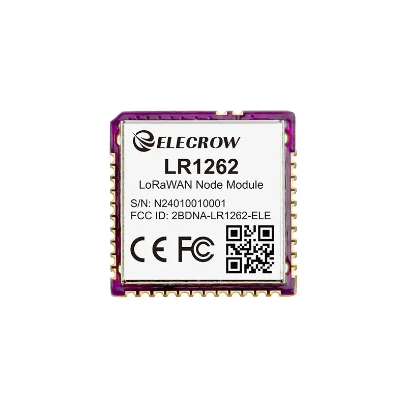 Elecrow LR1262 LoRaWAN Node Module SX1262 RF Chip 22 дБм Модуль беспроводного передатчика LoRa Поддержка EU868 и US915 с FCC, CE