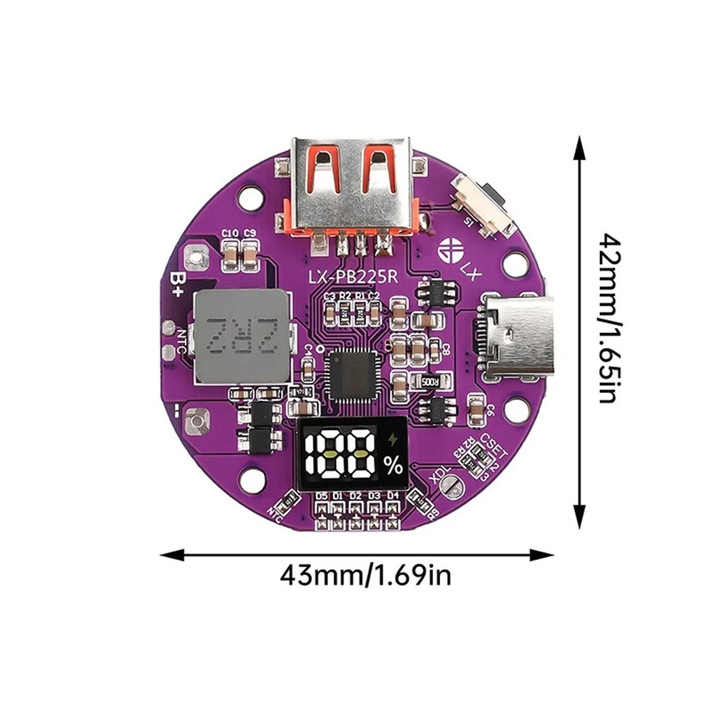 For Single-cell 3.7V Battery 22.5W for Power Bank Module For DIY Electronics Projects for durable for Power Bank Components