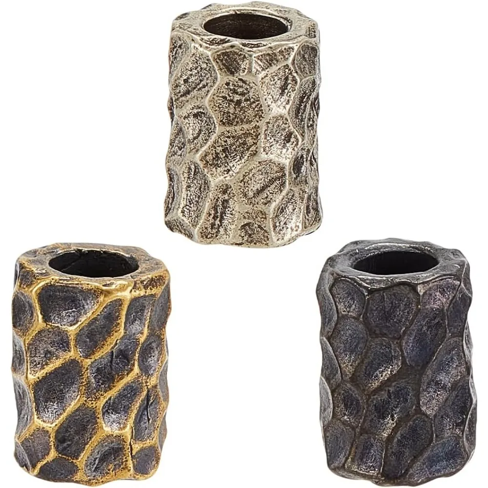 

3 шт., 3 цвета, 11x15 мм, бусины из паракорда с большим отверстием 6 мм, бусины-ремешки, латунные бусины для ножей, бусины с большим отверстием, трубка