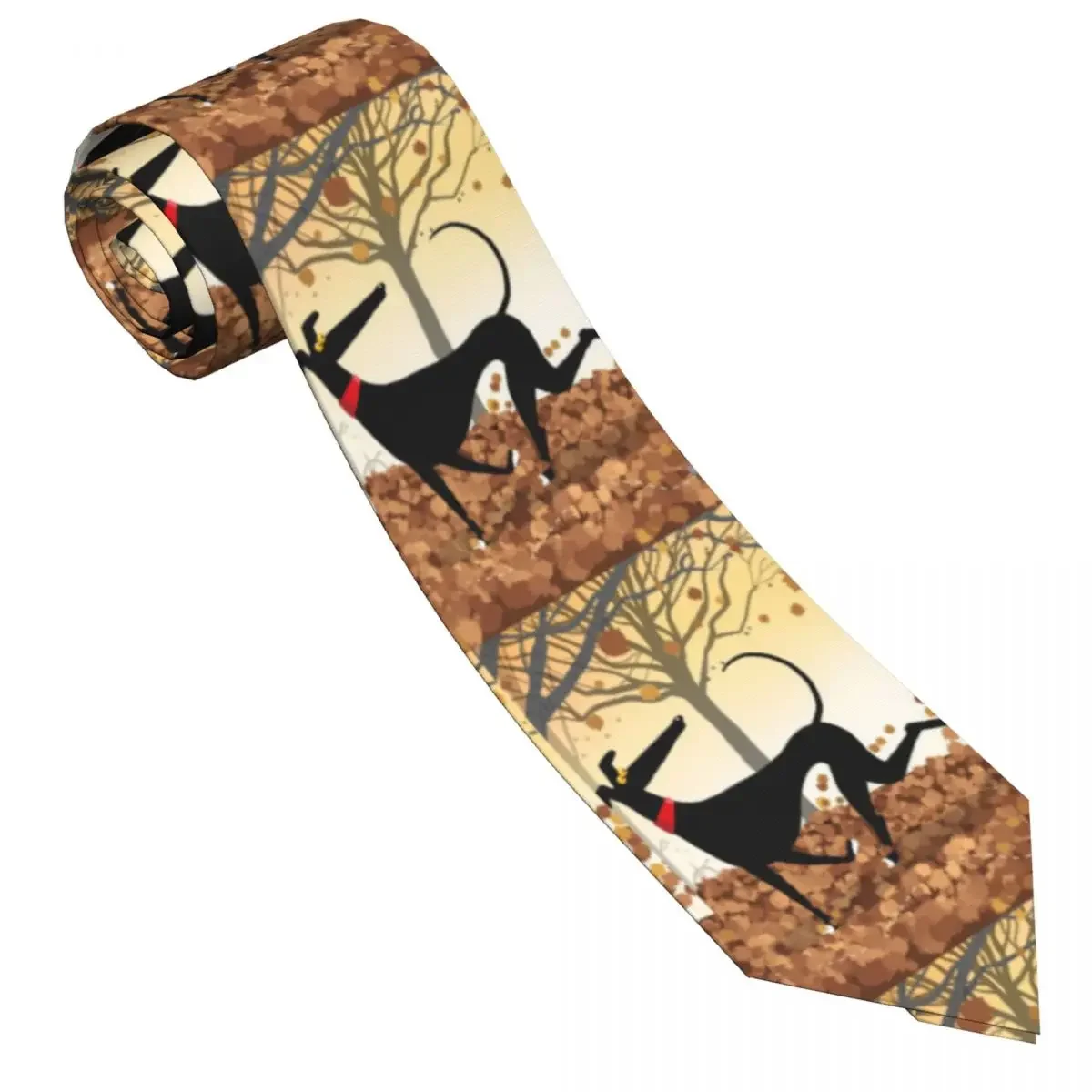 

Autumn Hound Tie Greyhound Whippet Lurcher Dog Wedding Party Neck Ties Classic Casual Neck Tie For Male Collar Tie Necktie Gift