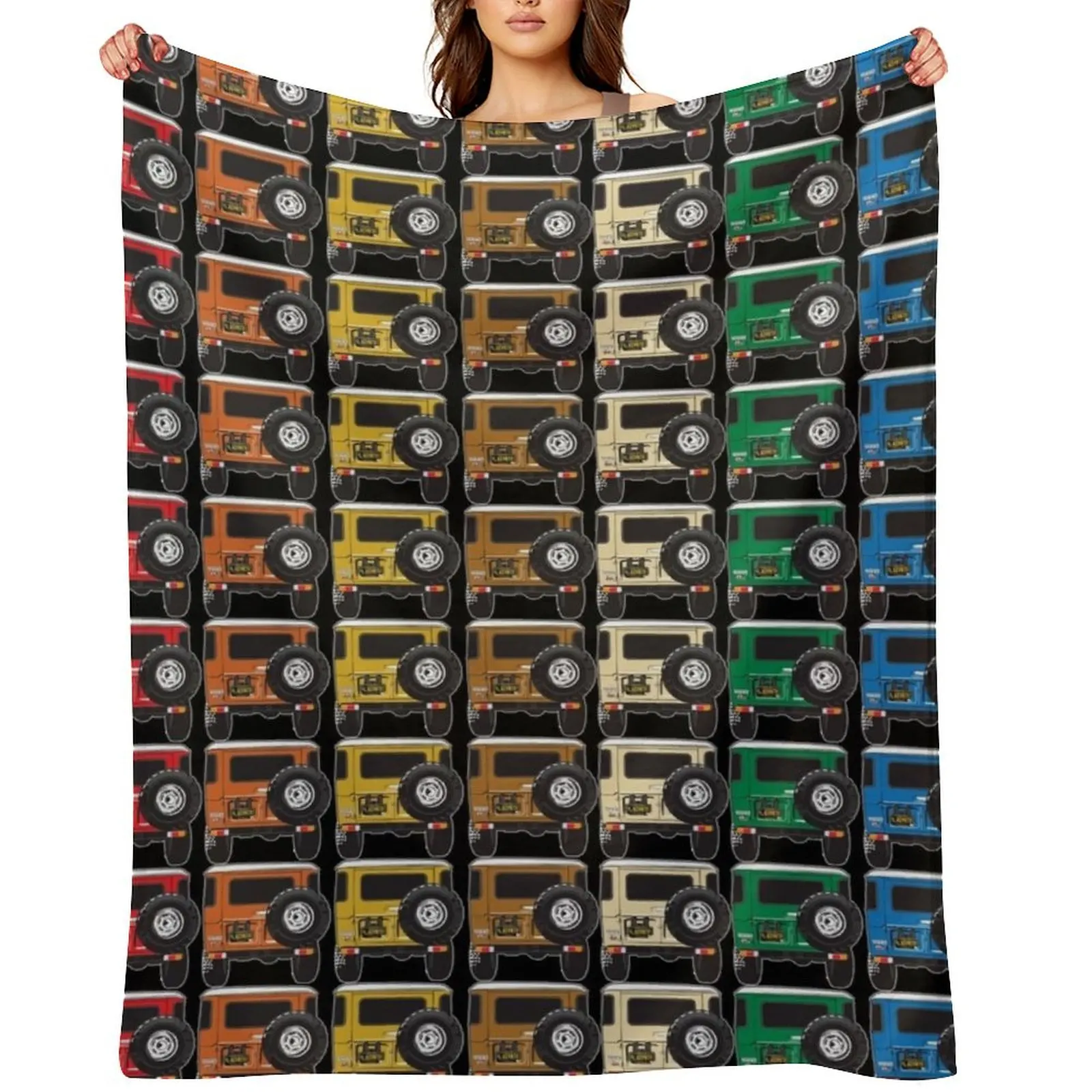 

A Rainbow of Awesomeness ( 40 Series rear end) Throw Blanket Luxury Designer Bed Comforter Large Blankets