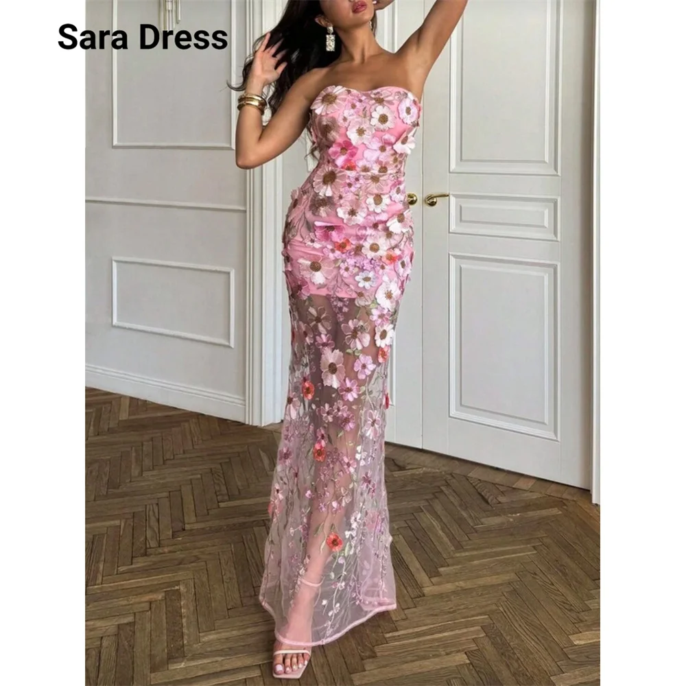

Sara Custom Fishtail Flower Sweetheart Halter Elegant Dresses for Women Long Party Dresses Luxury 2026 Dress 2026 Woman Evening