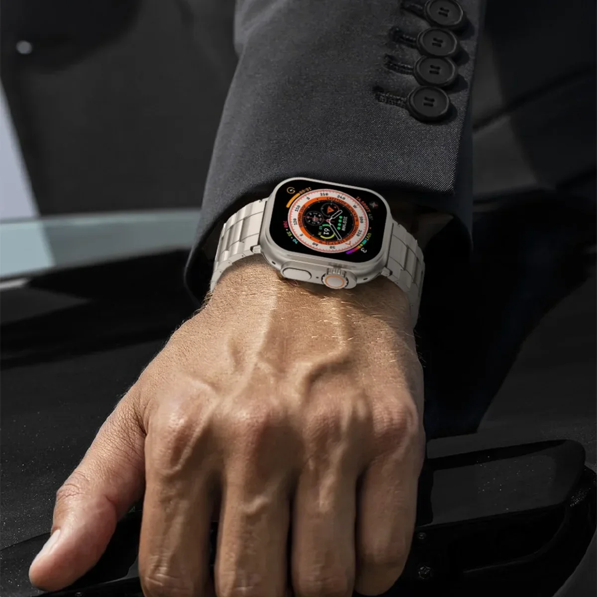 高級チタンバンド Apple Watch Ultra3 2 1 49mm 45mm 41mm 44 40mm対応 リストバンド ストラップ iWatch S11 10 9 8 7 6 SE 5 4 ブレスレット