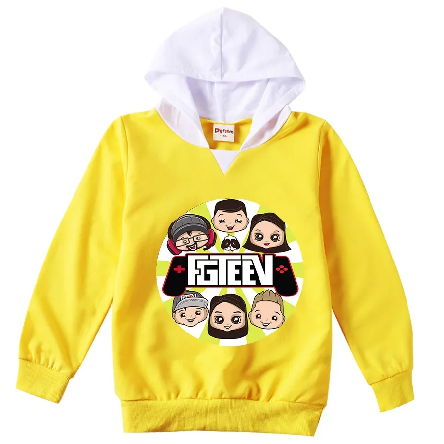 Youtuber FGTEEV Hoodie Kids Long Sleeve Hooded T-shirt Children's Clothing Teenager Boys Casual Sweatshirt Toddler Girls Outfits