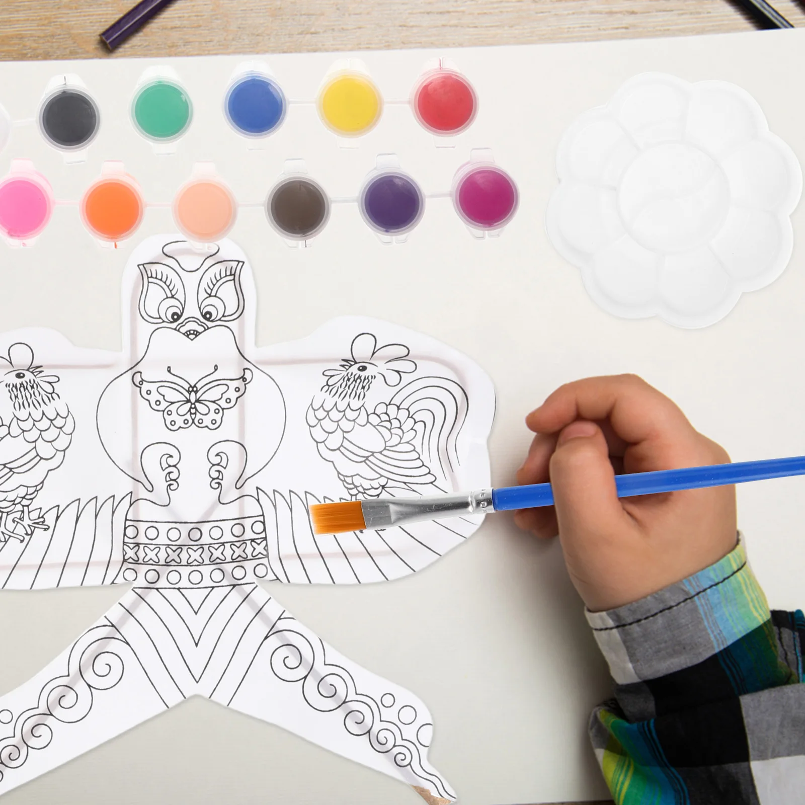 

Painting Blank Making Diy White Beach Design Chemical Fiber Cloth Kites for Decorating Child