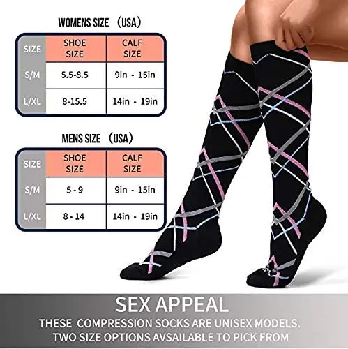 Compression Stockings Men Women Crossfit Golfs For Running Anti-slip Outdoor Sports Compress Nursing Varicose Veins Anti Fatigue