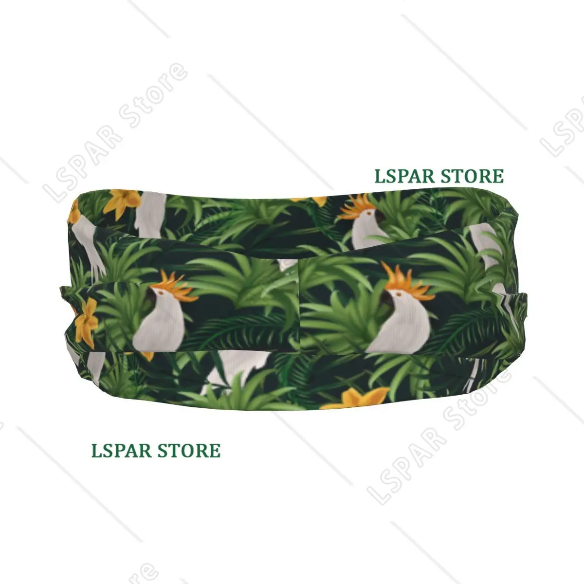 Headband Tropical Leaves Parrots Headwrap Hairband for Tennis Gym Fitness Headwear Hair Accessories