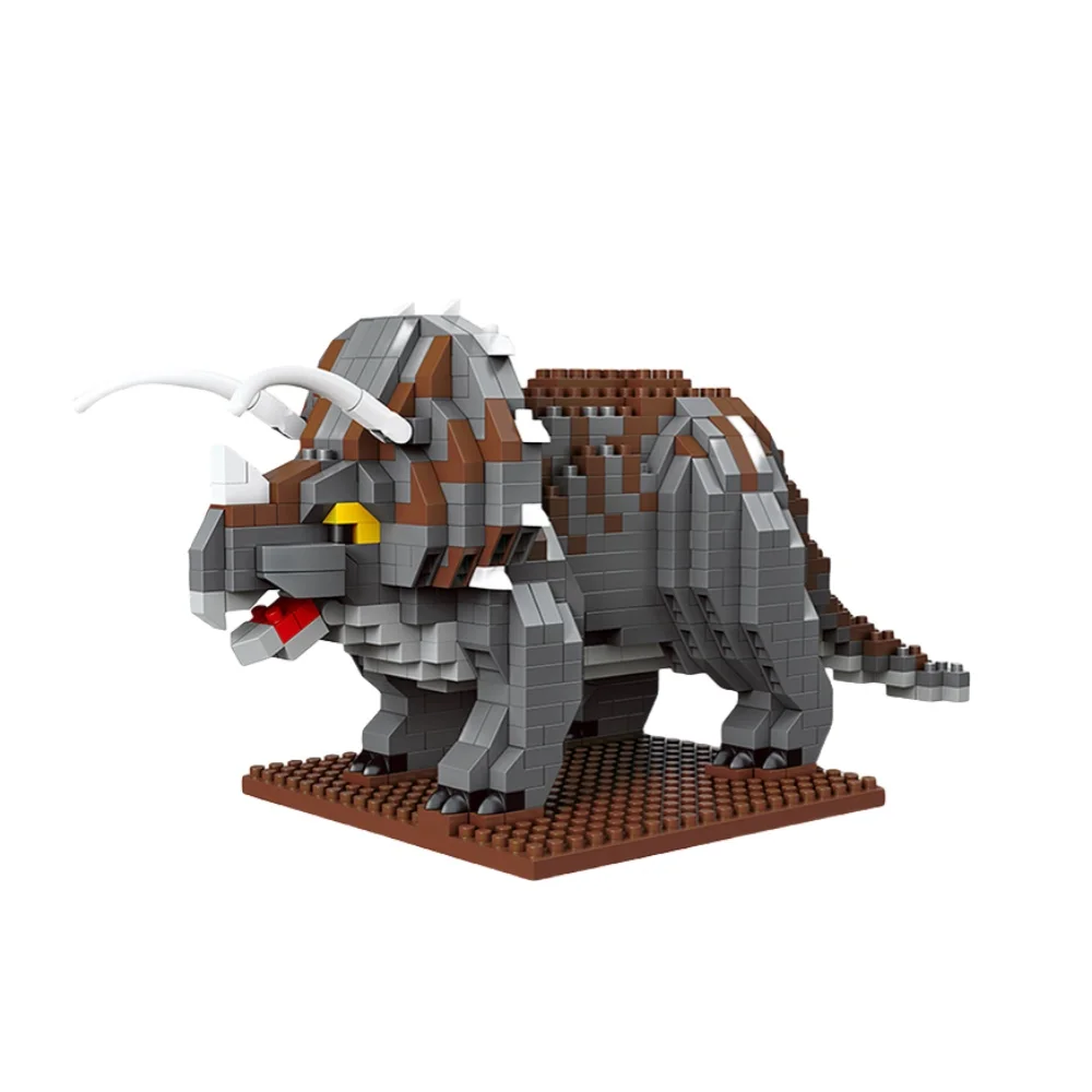 

KNEW BUILT Micro Mini Building Block Toys T-Rex Pteranodon-Puzzle Assemble,Children's Day Gifts for Boys' Favorite Dinosaurs