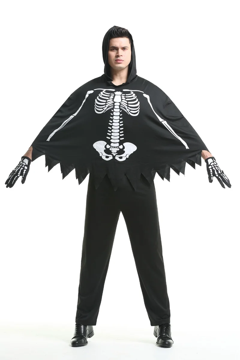 Gruseliges Zombie-Skelett-Vampir-Paar-Kostüm Halloween Bühnenkostüm Mexikanisches Tag-der-Toten-Totenkopf-Verkleidungs-Cosplay-Kleid – Detail 3