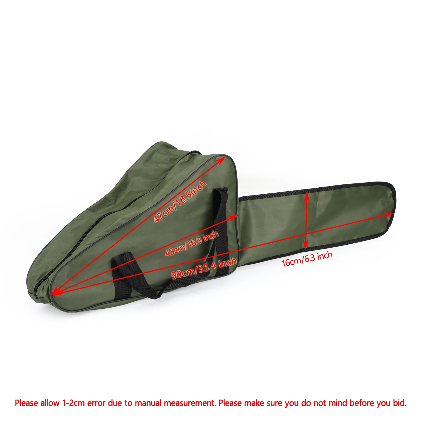 Areyourshop-bolsa para motosserra, portátil, verde, 20 polegadas