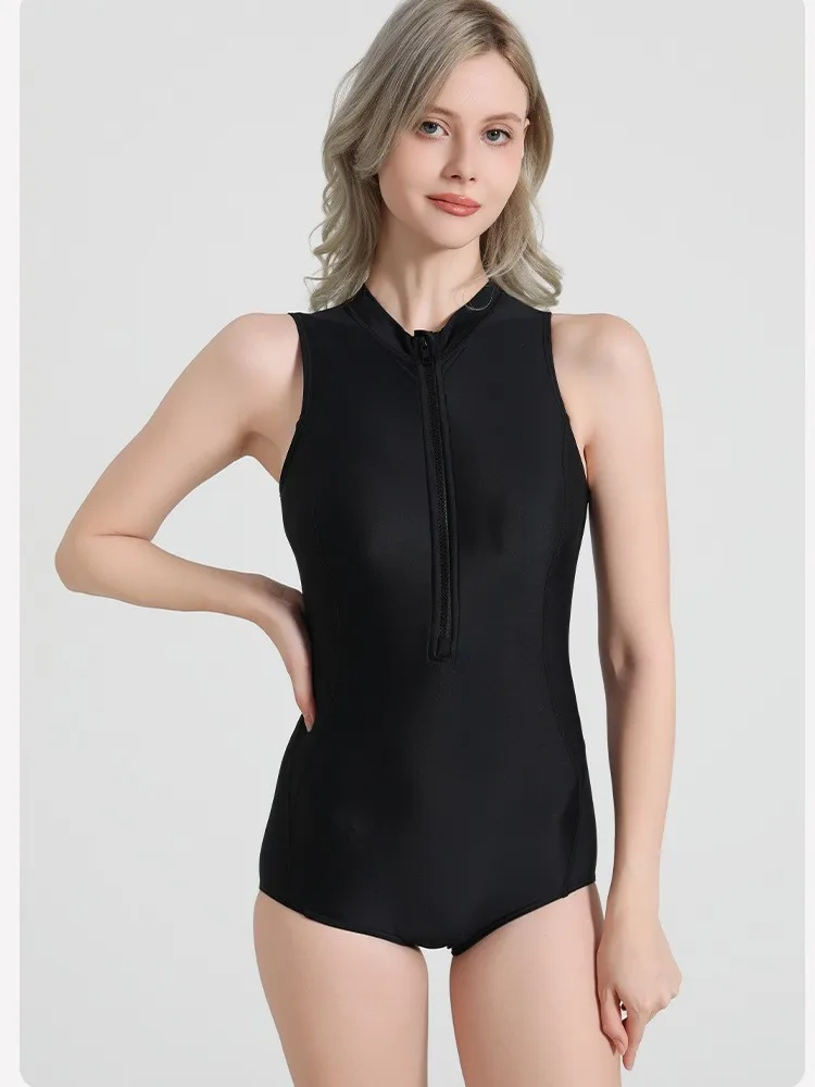 ملابس سباحة نسائية تنافسية بسحاب أمامي لعام 2026 ملابس سباحة رياضية قطعة واحدة ملابس سباحة مثيرة مشد للسباحة Roupas الأنثوية Conjuntos #4