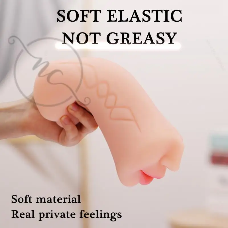 Sex Toy for Men Realistic Vagina Mouth Artificial Deep Throat with Tongue Teeth Silicone 3 IN 1 Male Masturbator Pocket Pussy