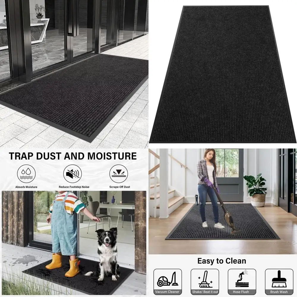 

Customizable Heavy Duty Waterproof Entrance Mat, Commercial Grade 3x10 Feet Doormat with Rubber Backing, All Weather Protection