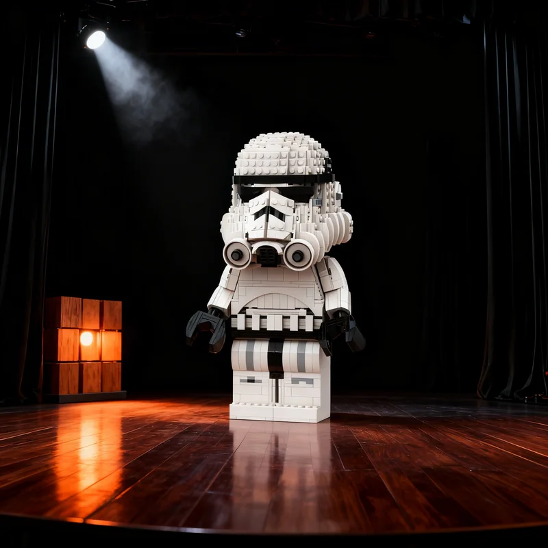 

1214pcs MOC Maxifigure Stand For Storm Trooper Star Battle Model Building Blocks Architecture Christmas Gifts Toy Idea Education