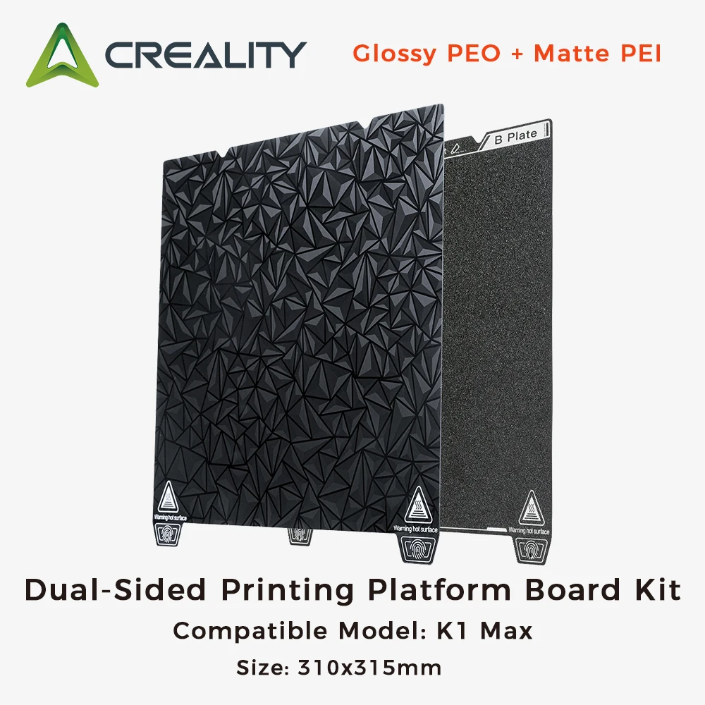 

Creality k1 max комплект платформ для двухлицевой печати 310x315 мм яркая платформа для печати Peo и Matte Pei для 3D-принтера
