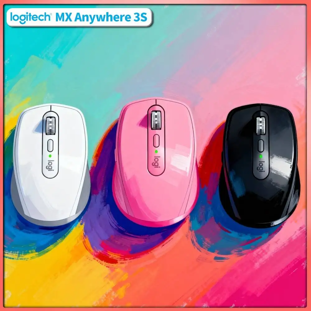 Ergonomic Wireless MX Anywhere 3S - 8K DPI, MagSpeed Wheel, Anti-Slip, Great for Hardware Store & Project Matching