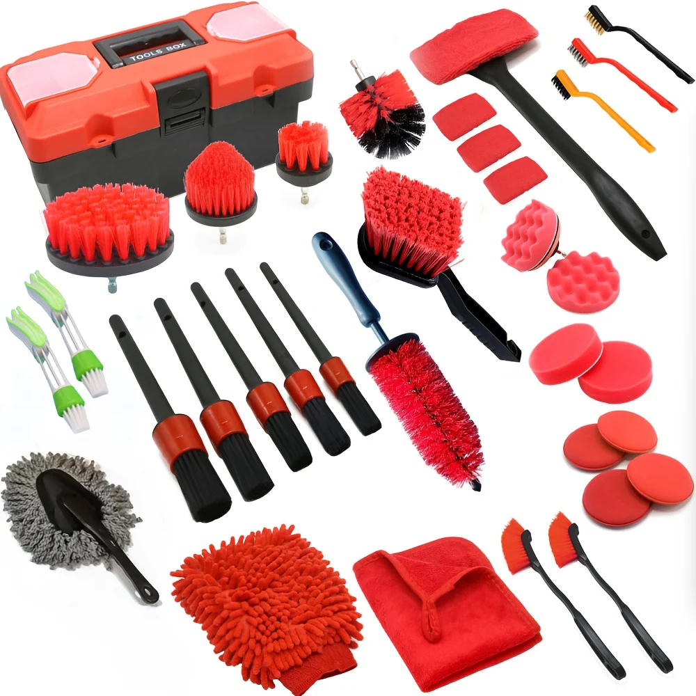 

Car Detailing Brush Set, Car Detailing Kit, Car Detailing Brushes, Car Cleaning Kit, Car Windshield Cleaning Tool, Professional