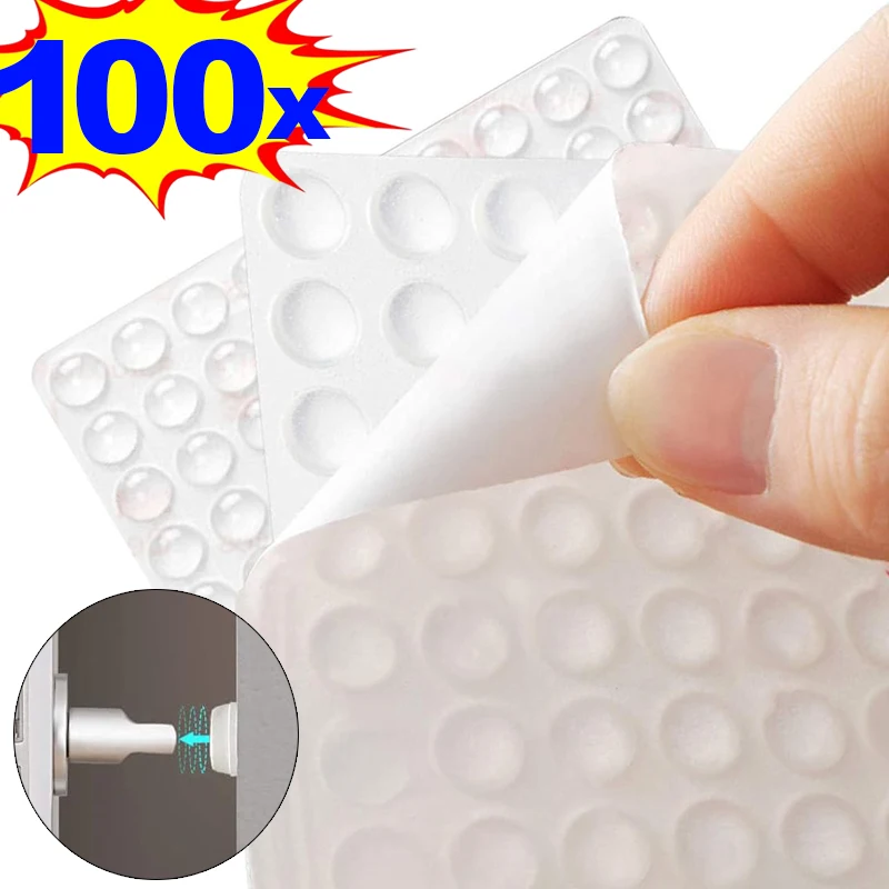 

50/100Pcs Transparent Anti-collision Grain Silicone Self-adhesive Particles Furniture Protective Pads Damper Buffer Cushion