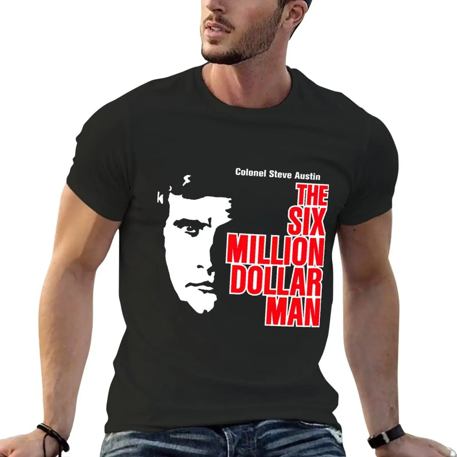 Six Million Dollar Man The Six Million Dollar Man by T-Shirt anime clothes graphics cheap stuff for a boy t shirts for men