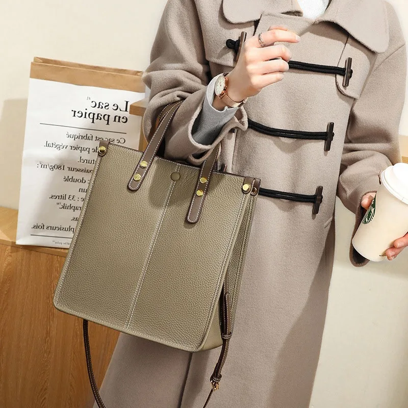 

Vertical Genuine Leather Busin Briease Crossbody Bag Top Layer Cowhide Ladies Handbag Soft Leather Single oulder Bag T...