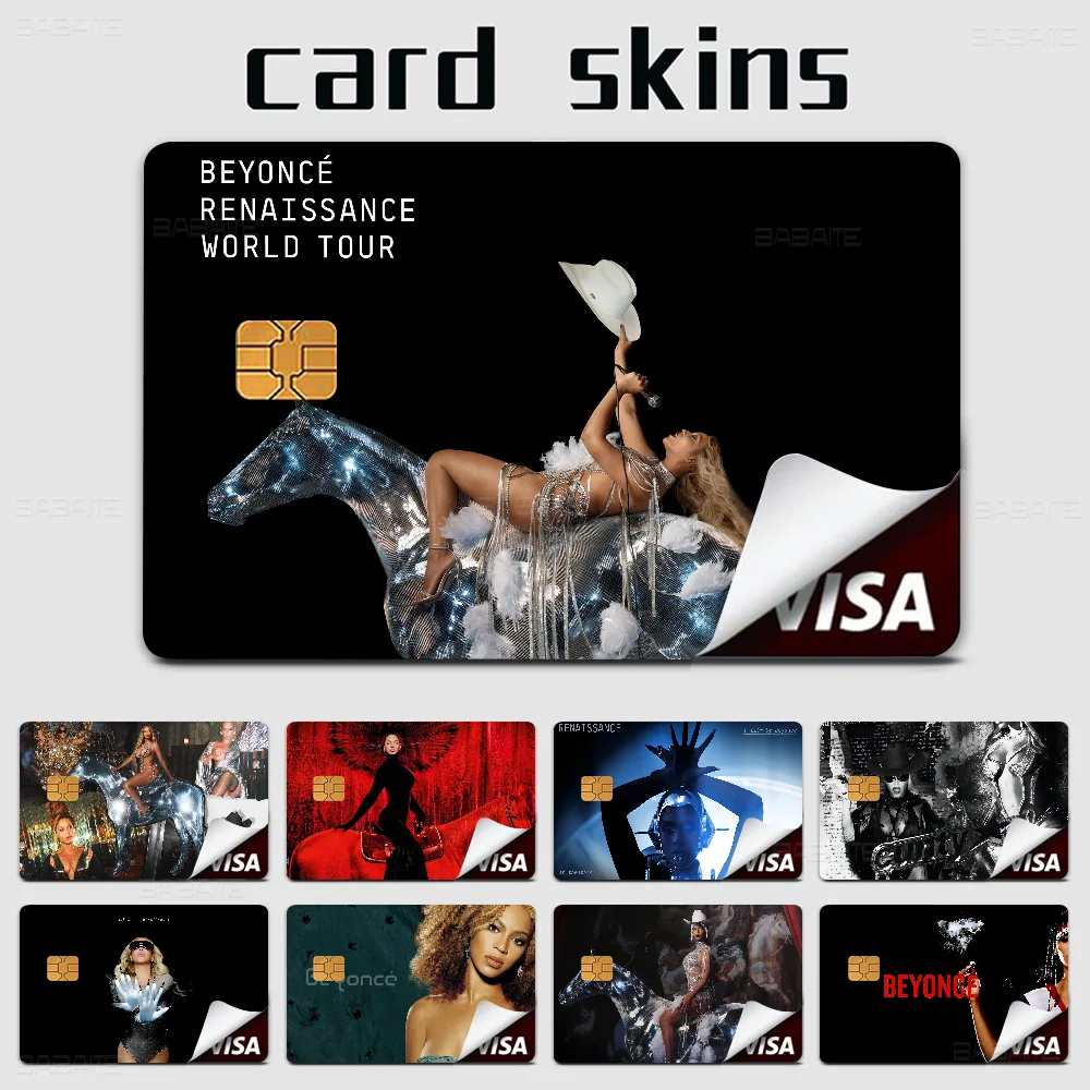 Beyonce Renaissance Singer Game Anime Sticker Film Skin Cover Case For Small Large No Chip Debit Credit Card Front Side