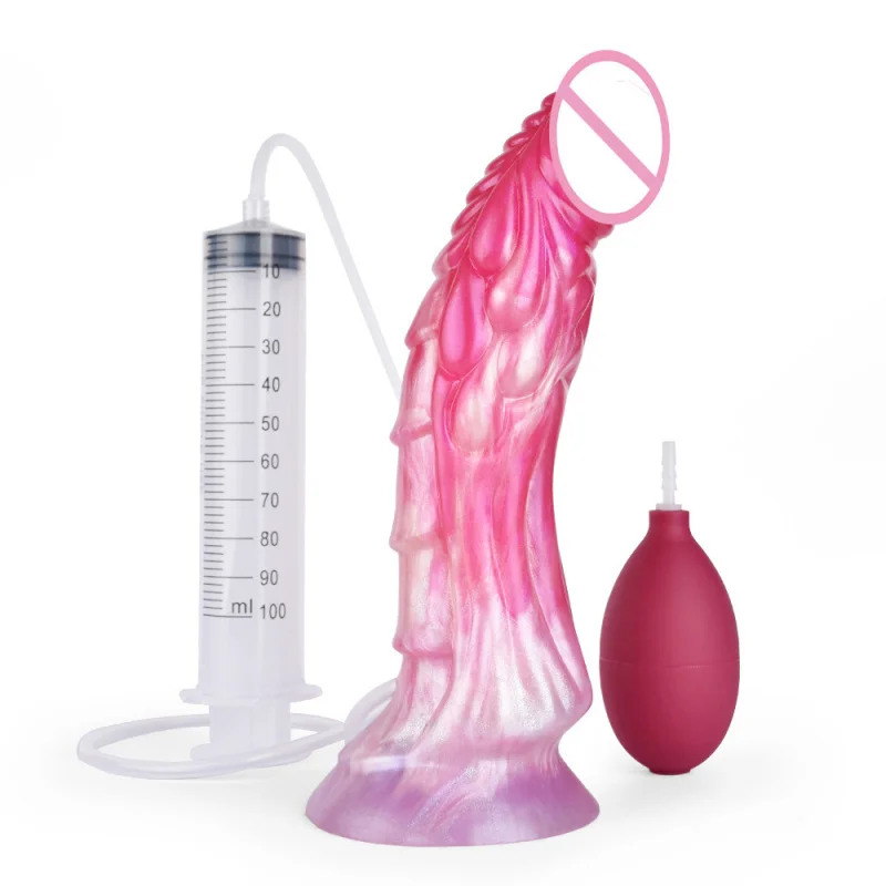 Pénis de cimetière en silicone à pulvérisation d'eau, anciers de masquage masculin et féminin, produit sexuel adulte, gode à écailles de forme spéciale, vente en gros