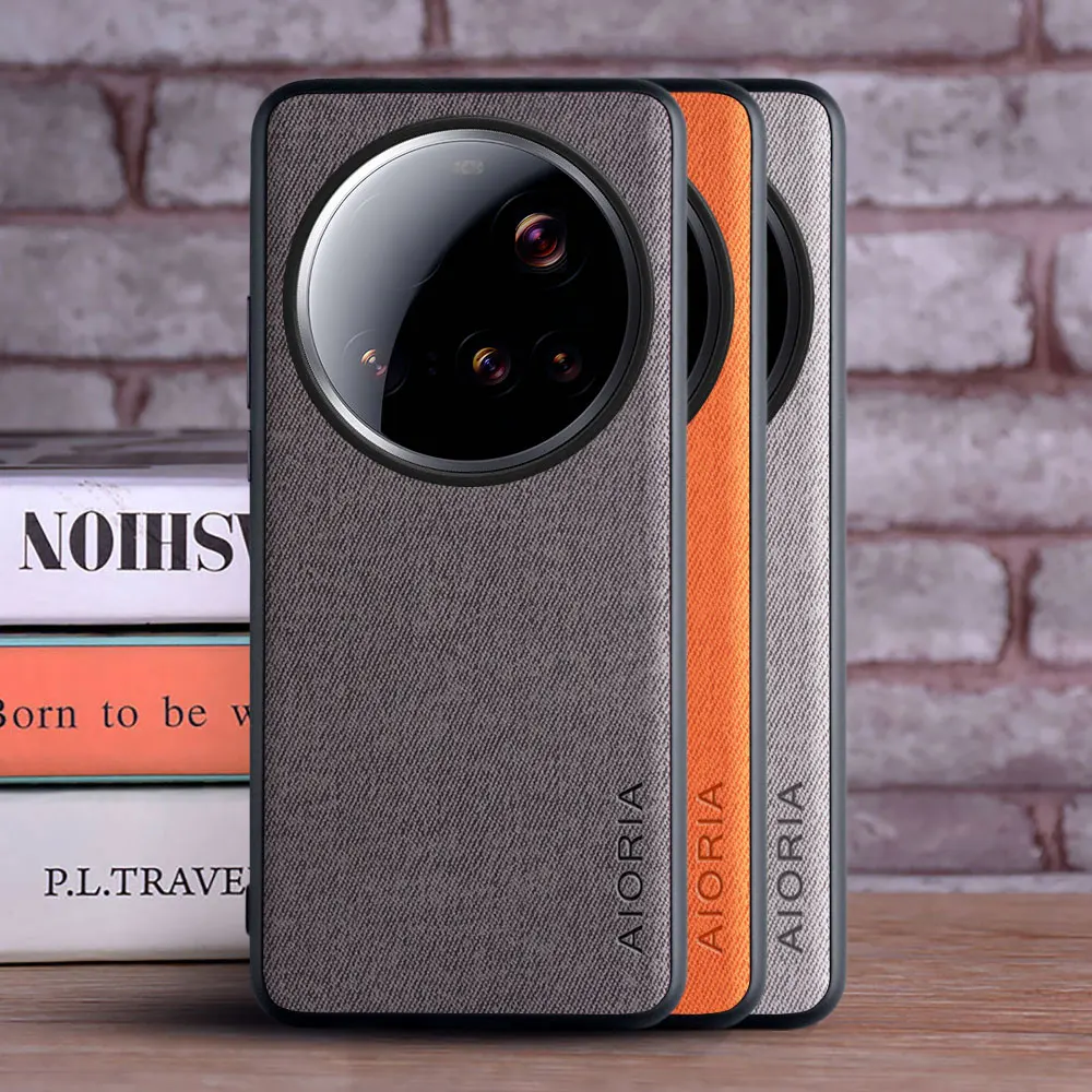 Funda para Xiaomi 14 Ultra 15 Ultra 14 5G coque Funda de teléfono de cuero textil de lujo funda para xiaomi 14 ultra funda capa