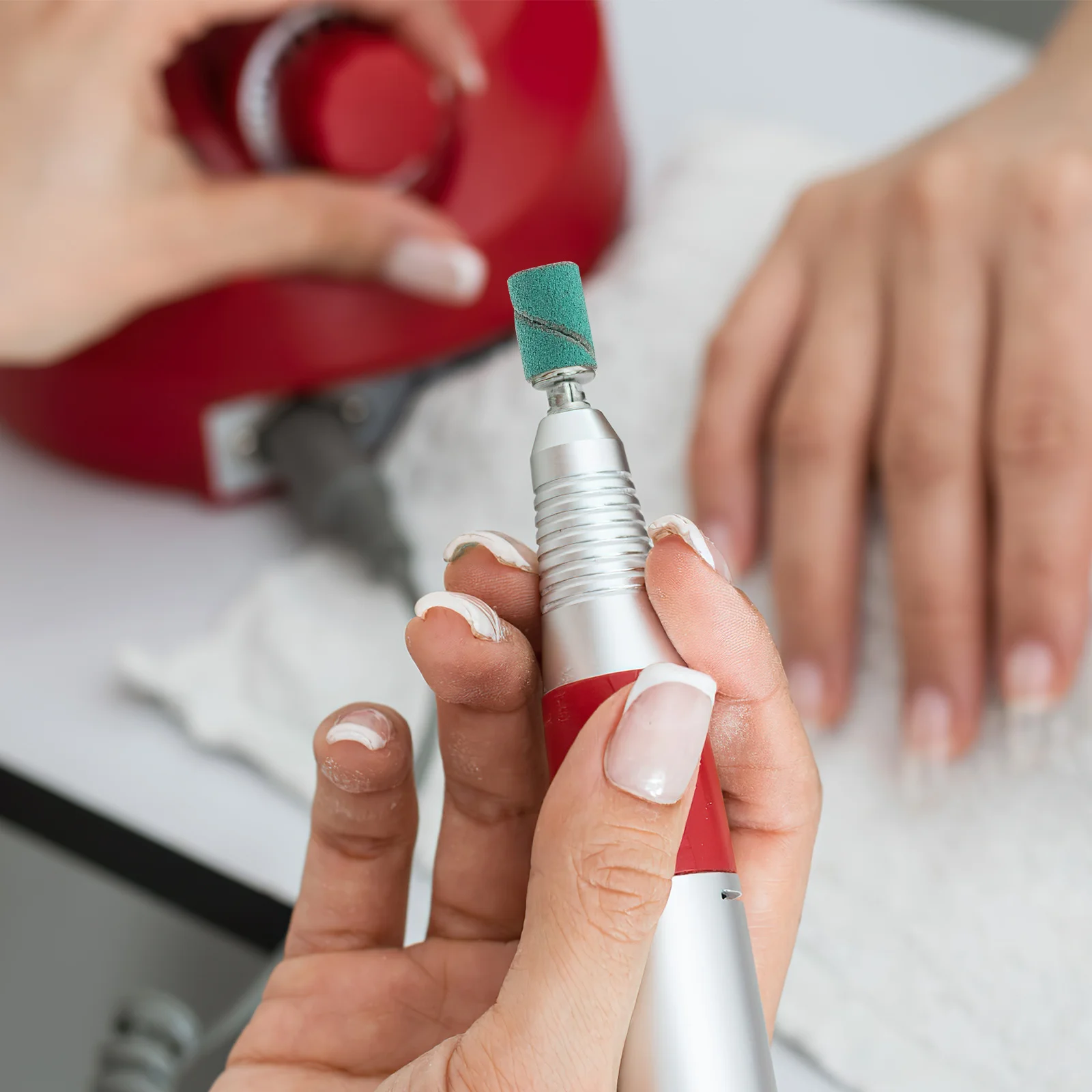 サンディングバンドセット プレミアム素材 高硬度 ネイルドリル サンディングバンド マニキュア バフ研磨リング ジェルポリッシュリムーバー