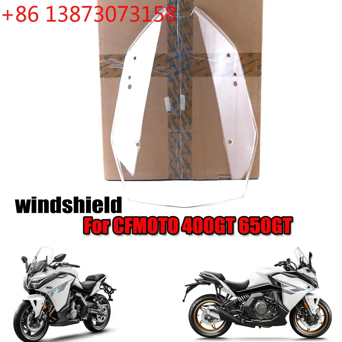 Front windshield windshield glass front windshield guide cover Original factory height Fit For CFMOTO CF400-5 650GT 400GT