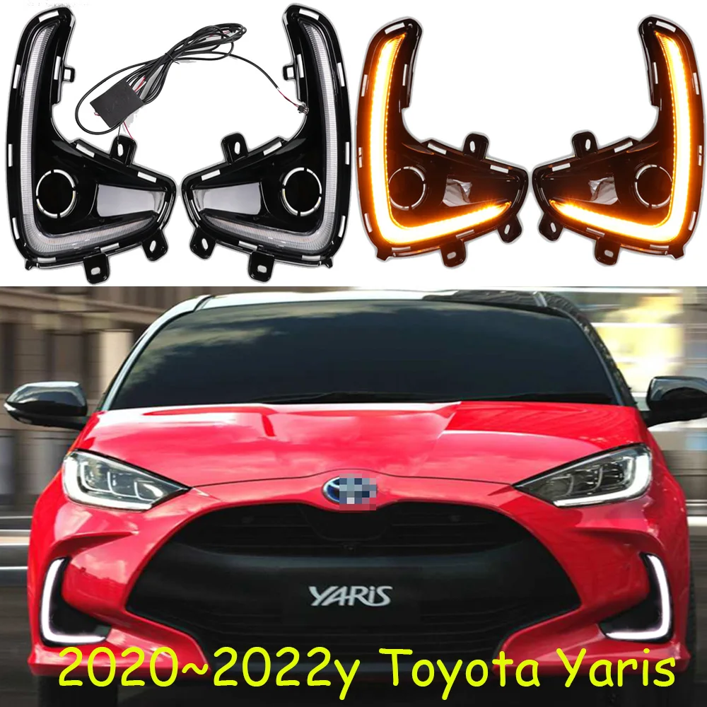 

car bumper headlight for Toyota Yaris daytime light 2020~2022y DRL car accessories LED headlamp for Toyota yaris fog light