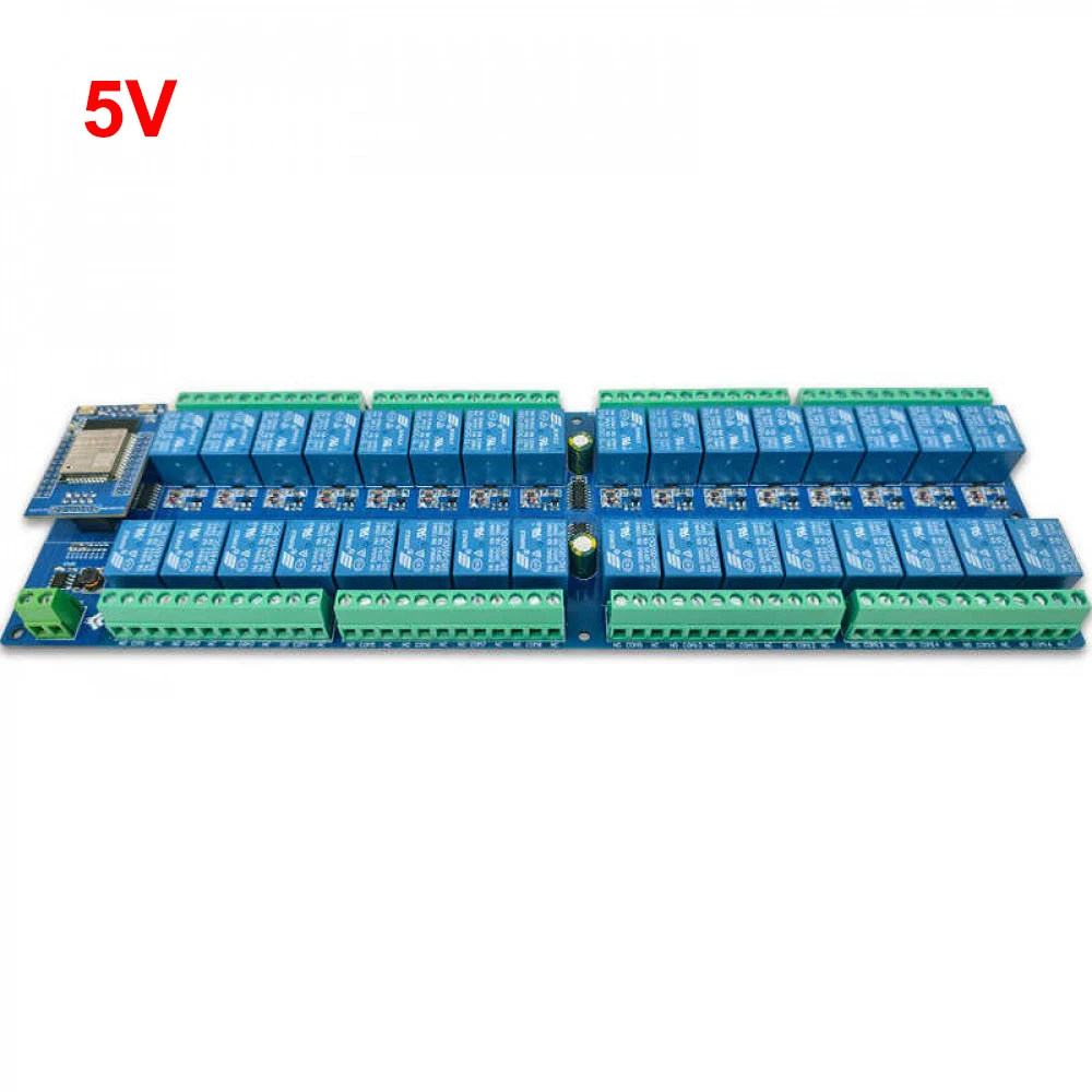 ESP32-WROOM Development Board Secondary Development Relay Module Smart Home Relay DC5V/DC12V/DC24V ESP32 32 Channel Relay Module