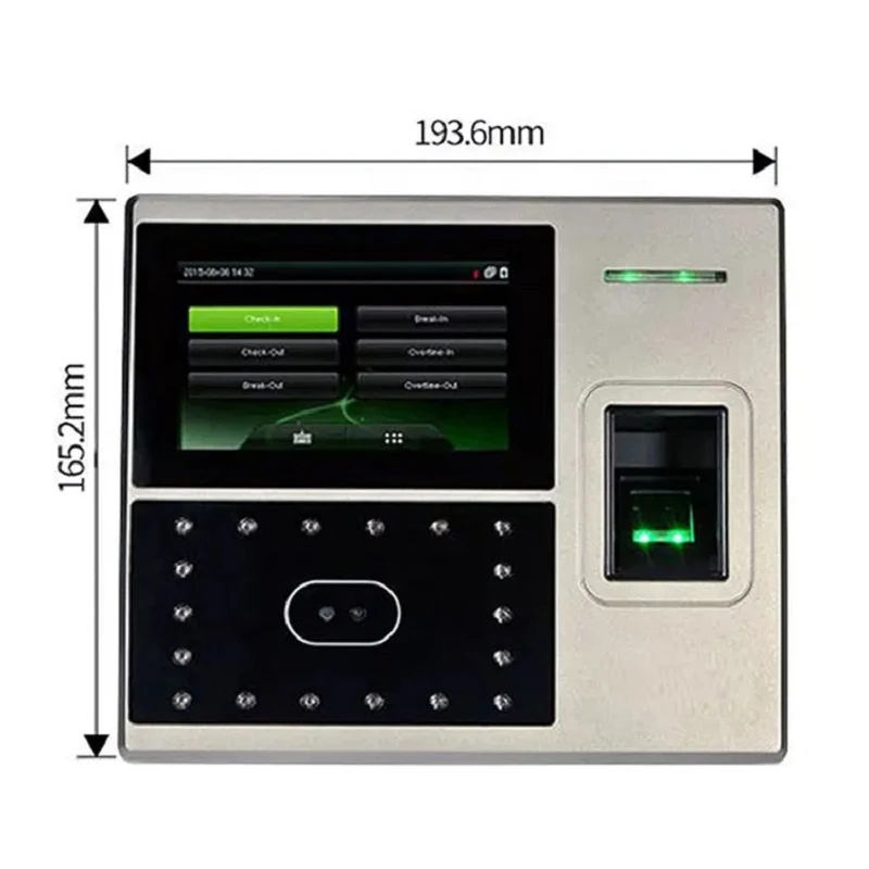 Reloj de tiempo de asistencia con reconocimiento Facial biométrico con tarjeta de identificación ZK uFace800 sistema de Control de acceso de puerta con huella dactilar de seguridad