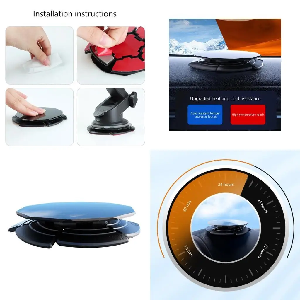 31BC Car Phone Dock Suction Holder Support Base for Various Vehicle, Easy Navigation