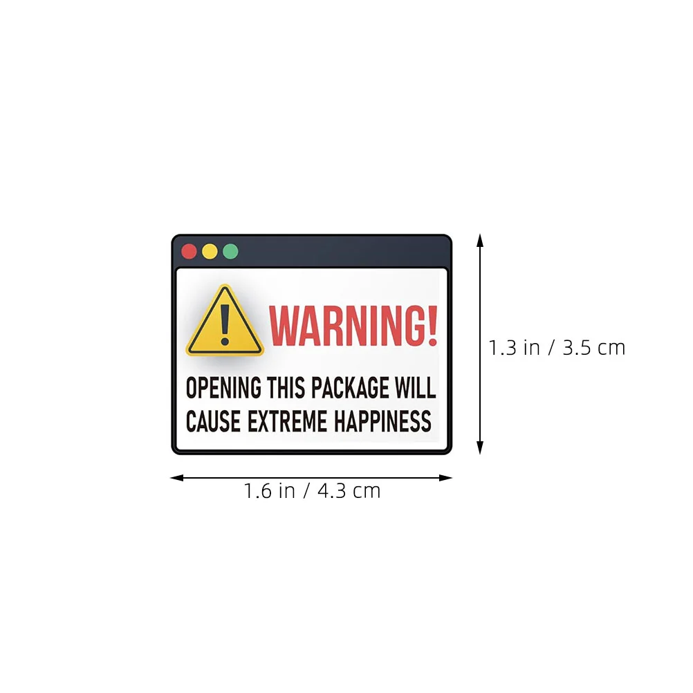 Package Happiness Sticker Warning Stickers Small Sealing Adhesive Shipping Rectangular Label Gift Case Business