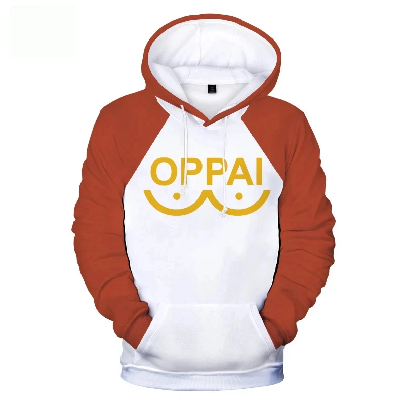 Japanese Anime One Punch Man Saitama Oppai Cosplay Costume Autumn Harajuku 3D Adult Printed Funny Hoodie Men Casual Sweatshirt