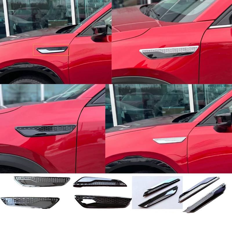 

For Mazda CX-5 CX5 2026 2027 ABS Car Air Flow Fender Hood Intake Vent Cover Trim Side Wing Decals Body Shark Gill Sticker